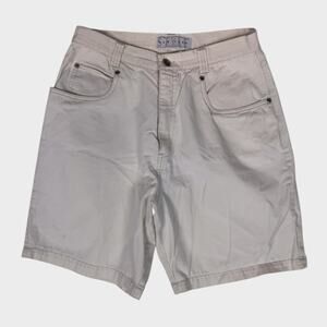 New York Style Vintage Mom Shorts Hig Rise 100% Cotton Size 12 Beige Denim
